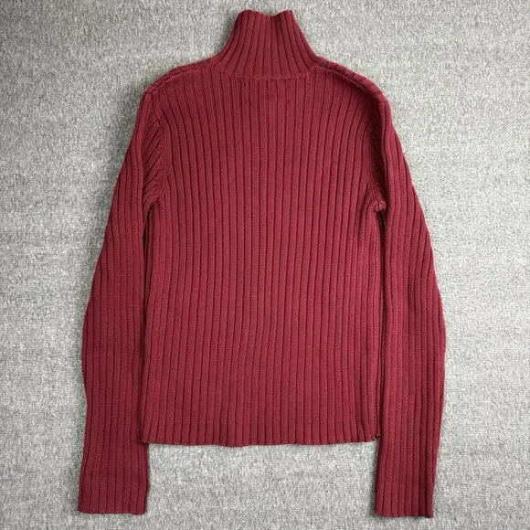 Abercrombie And Fitch‎ Turtle Neck Sweater Women’s Large Red Muscle Preppy NWT - Picture 4 of 7